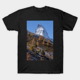 Matterhorn, autumn, trees, forest, Zermatt, Valais, Switzerland T-Shirt